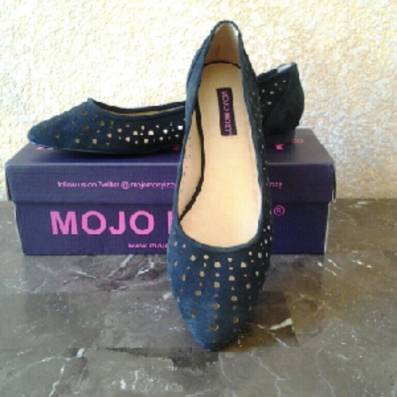 Mojo Moxy Suede Pointy Toe Flats Sz 9.5 NWB - Picture 5 of 7